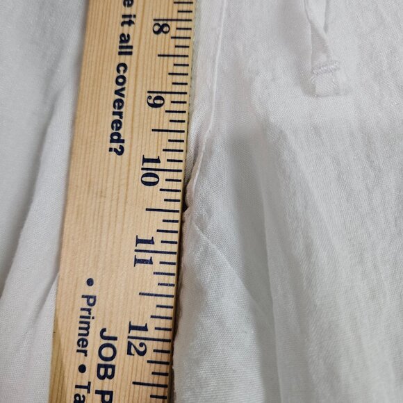 Charter Club Weekend Women's Pants Medium White Crinkle Cosatal Resort Beachy - Picture 8 of 13